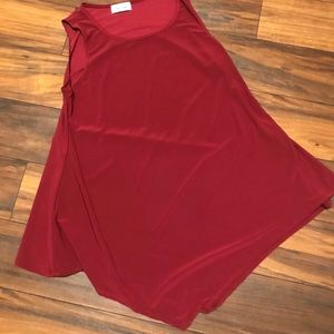 Burgundy sleeveless top